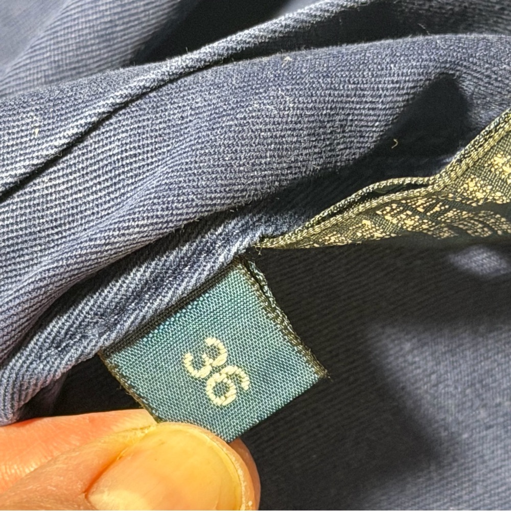 VTG Polo Ralph Lauren Shorts Men 36x10 Navy Embroidered Nautical Flag Knot Chino - Picture 7 of 12